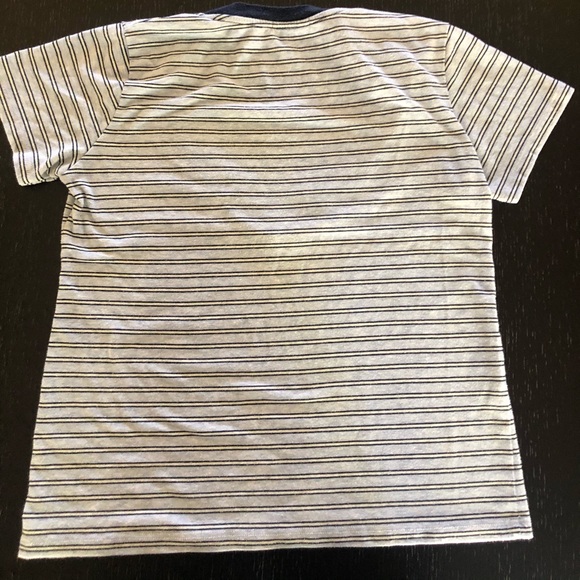 Brandy Melville Blue Striped V-Neck T-Shirt - Picture 2 of 3
